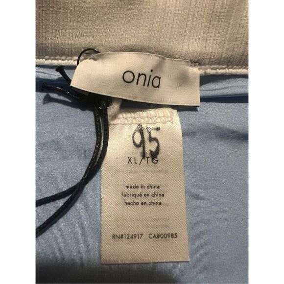 Onia Leila Blue With White Trim Bikini Bottom Woman’s Size XL NEW MSRP $95 - Picture 6 of 9